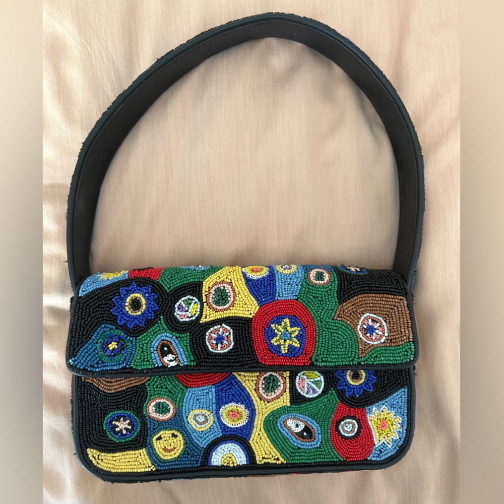 STAUD BEADED TOMMY BAG. LIKE NEW, USED ONCE. COMES WITH ORIGINAL DUST BAG.